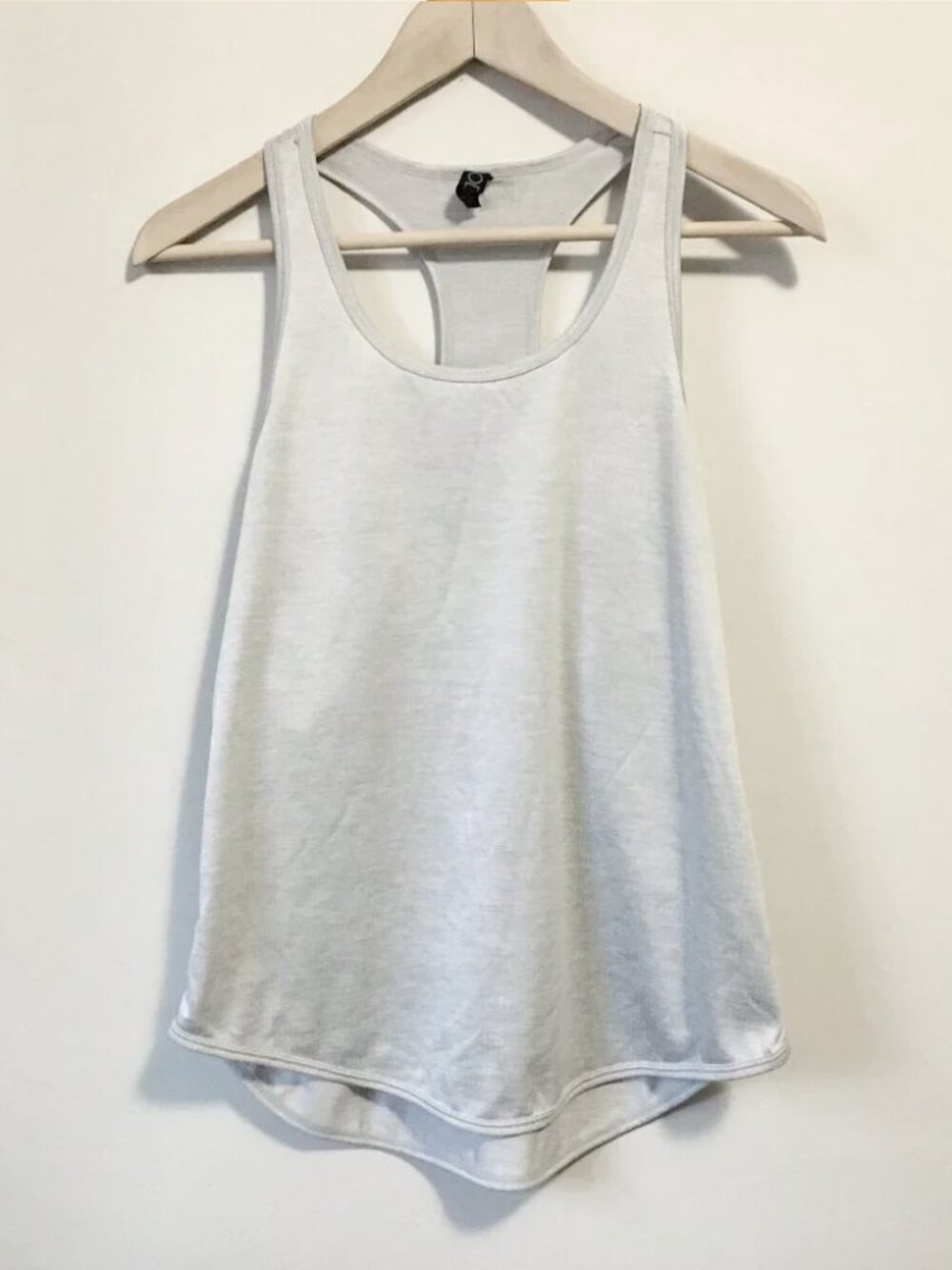 Cotton On Body Silvery Grey Racerback Tank Top Small Metallic Shimmer